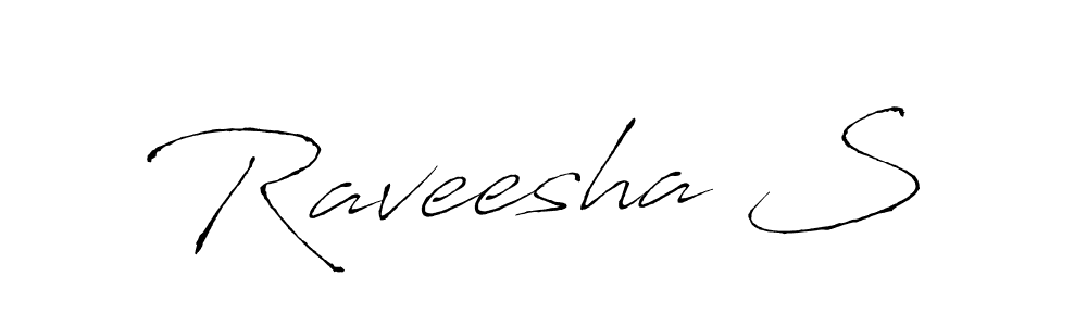 Make a beautiful signature design for name Raveesha S. With this signature (Antro_Vectra) style, you can create a handwritten signature for free. Raveesha S signature style 6 images and pictures png