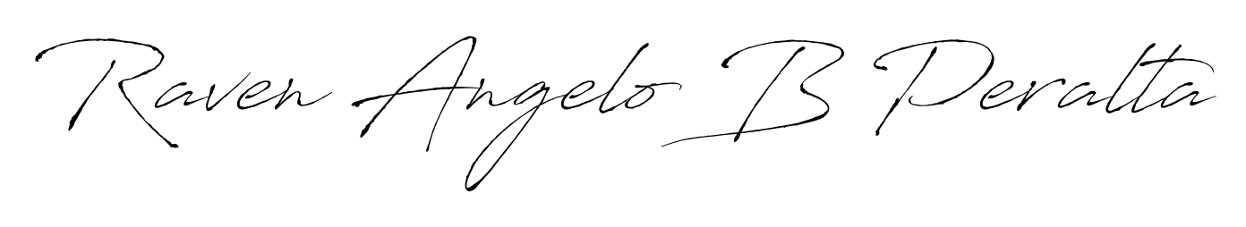 A stylish, flowing autograph style designed for name Raven Angelo B Peralta using Antro_Vectra typography. Perfect for digital creative projects. Raven Angelo B Peralta signature style 6 images and pictures png