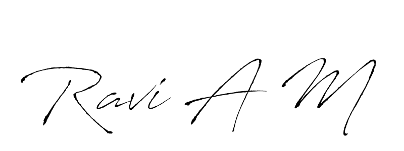 Similarly Antro_Vectra is the best handwritten signature design. Signature creator online .You can use it as an online autograph creator for name Ravi A M. Ravi A M signature style 6 images and pictures png