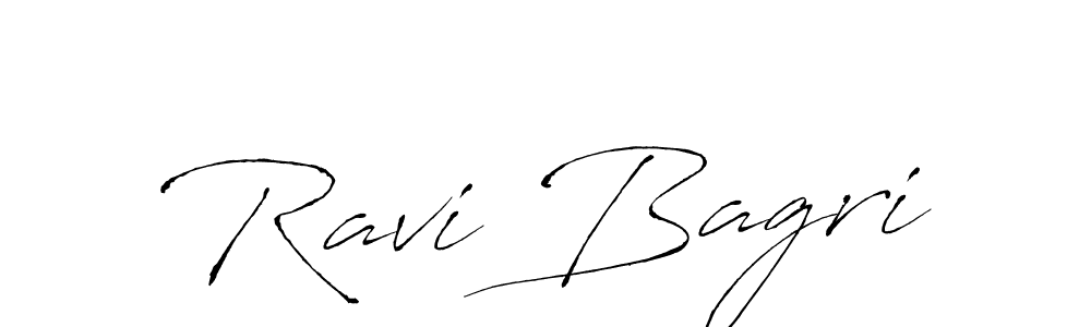 How to make Ravi Bagri name signature. Use Antro_Vectra style for creating short signs online. This is the latest handwritten sign. Ravi Bagri signature style 6 images and pictures png