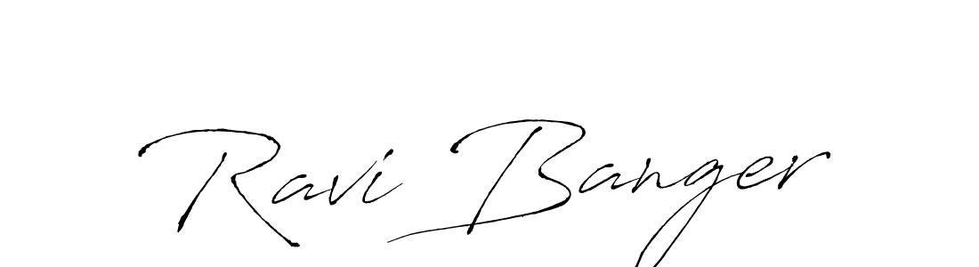 How to make Ravi Banger name signature. Use Antro_Vectra style for creating short signs online. This is the latest handwritten sign. Ravi Banger signature style 6 images and pictures png