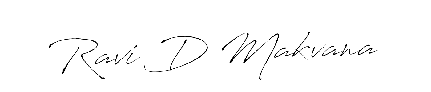 Make a beautiful signature design for name Ravi D Makvana. With this signature (Antro_Vectra) style, you can create a handwritten signature for free. Ravi D Makvana signature style 6 images and pictures png