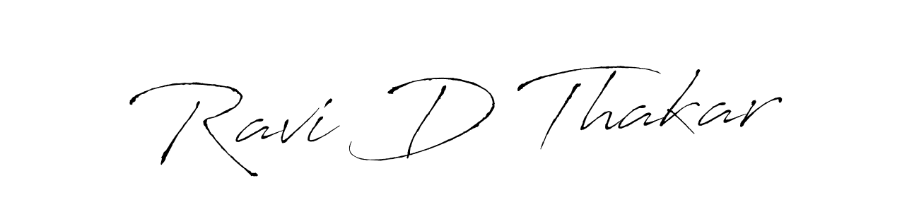 Make a beautiful signature design for name Ravi D Thakar. With this signature (Antro_Vectra) style, you can create a handwritten signature for free. Ravi D Thakar signature style 6 images and pictures png