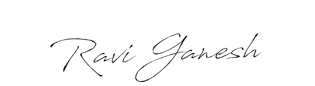 How to make Ravi Ganesh signature? Antro_Vectra is a professional autograph style. Create handwritten signature for Ravi Ganesh name. Ravi Ganesh signature style 6 images and pictures png