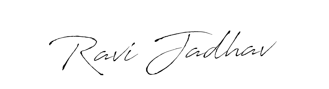 Make a beautiful signature design for name Ravi Jadhav. With this signature (Antro_Vectra) style, you can create a handwritten signature for free. Ravi Jadhav signature style 6 images and pictures png