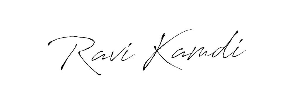 Ravi Kamdi stylish signature style. Best Handwritten Sign (Antro_Vectra) for my name. Handwritten Signature Collection Ideas for my name Ravi Kamdi. Ravi Kamdi signature style 6 images and pictures png