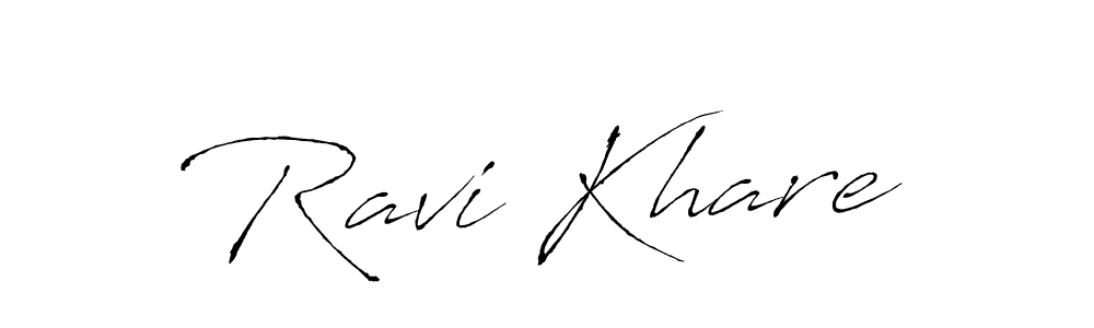 How to make Ravi Khare name signature. Use Antro_Vectra style for creating short signs online. This is the latest handwritten sign. Ravi Khare signature style 6 images and pictures png