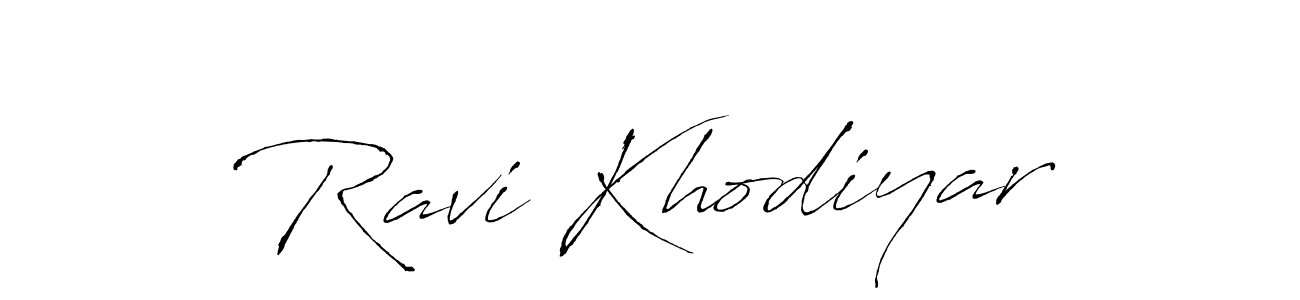 Antro_Vectra is a professional signature style that is perfect for those who want to add a touch of class to their signature. It is also a great choice for those who want to make their signature more unique. Get Ravi Khodiyar name to fancy signature for free. Ravi Khodiyar signature style 6 images and pictures png