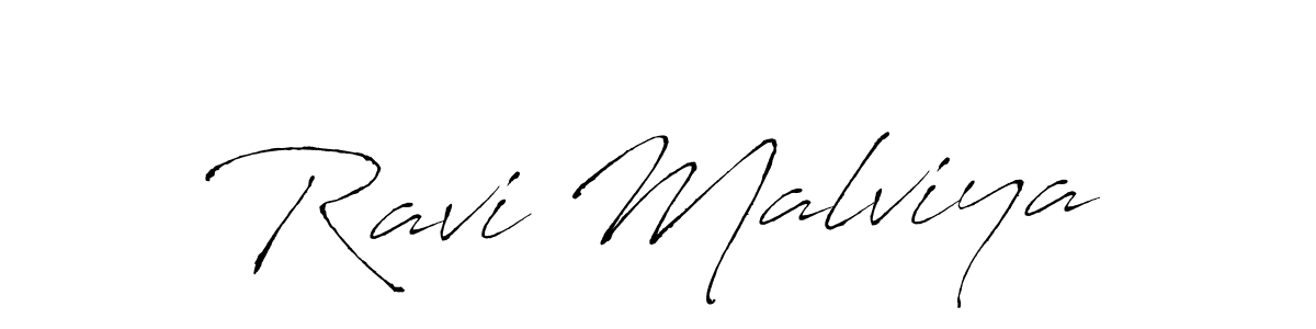 Make a beautiful signature design for name Ravi Malviya. With this signature (Antro_Vectra) style, you can create a handwritten signature for free. Ravi Malviya signature style 6 images and pictures png