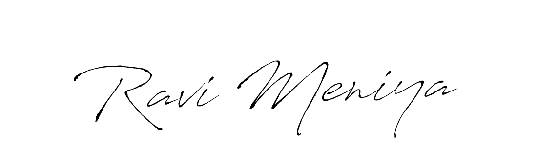 Create a beautiful signature design for name Ravi Meniya. With this signature (Antro_Vectra) fonts, you can make a handwritten signature for free. Ravi Meniya signature style 6 images and pictures png