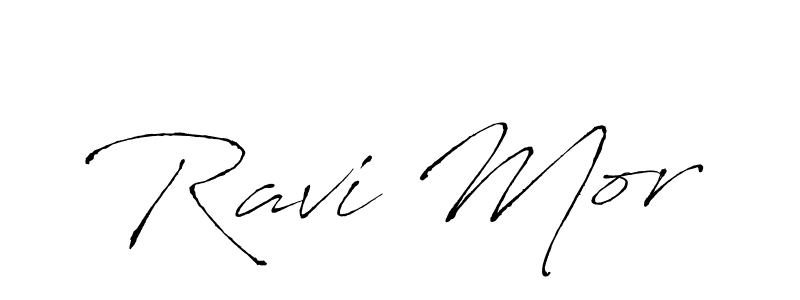 Ravi Mor stylish signature style. Best Handwritten Sign (Antro_Vectra) for my name. Handwritten Signature Collection Ideas for my name Ravi Mor. Ravi Mor signature style 6 images and pictures png