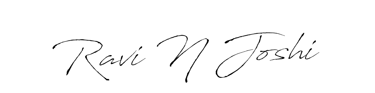 Make a beautiful signature design for name Ravi N Joshi. With this signature (Antro_Vectra) style, you can create a handwritten signature for free. Ravi N Joshi signature style 6 images and pictures png