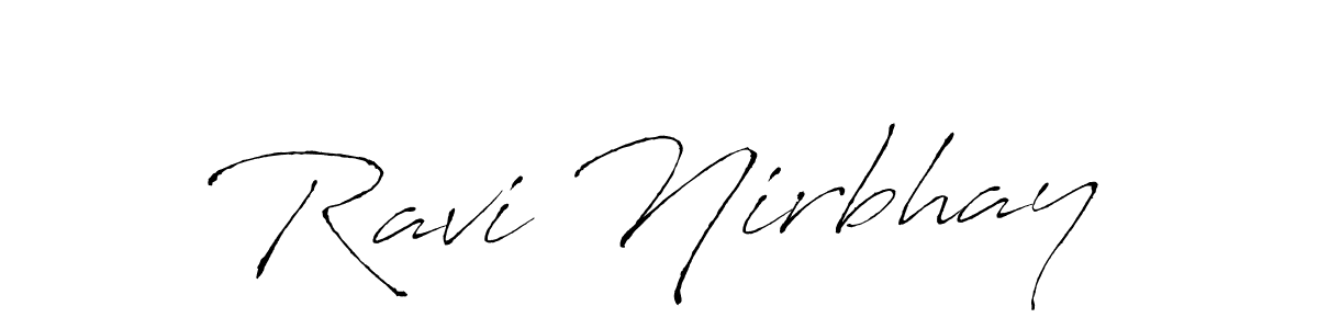 How to make Ravi Nirbhay signature? Antro_Vectra is a professional autograph style. Create handwritten signature for Ravi Nirbhay name. Ravi Nirbhay signature style 6 images and pictures png