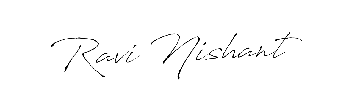 Make a beautiful signature design for name Ravi Nishant. With this signature (Antro_Vectra) style, you can create a handwritten signature for free. Ravi Nishant signature style 6 images and pictures png