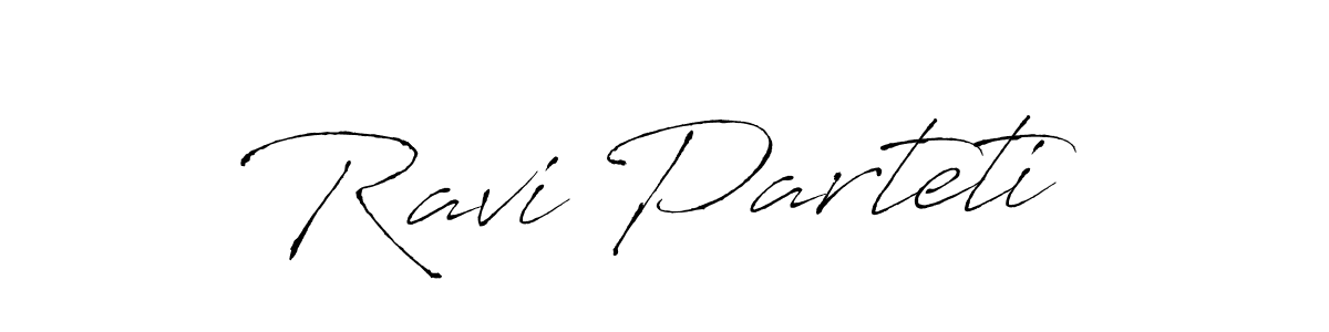 if you are searching for the best signature style for your name Ravi Parteti. so please give up your signature search. here we have designed multiple signature styles  using Antro_Vectra. Ravi Parteti signature style 6 images and pictures png