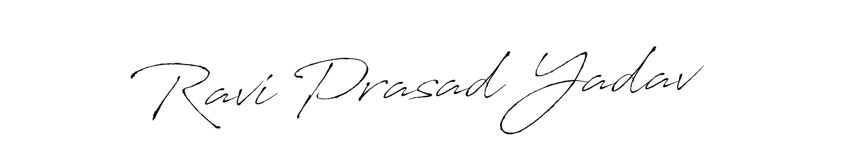 Make a beautiful signature design for name Ravi Prasad Yadav. With this signature (Antro_Vectra) style, you can create a handwritten signature for free. Ravi Prasad Yadav signature style 6 images and pictures png