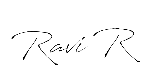 How to make Ravi R name signature. Use Antro_Vectra style for creating short signs online. This is the latest handwritten sign. Ravi R signature style 6 images and pictures png