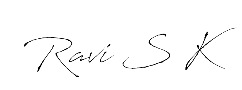 How to make Ravi S K signature? Antro_Vectra is a professional autograph style. Create handwritten signature for Ravi S K name. Ravi S K signature style 6 images and pictures png