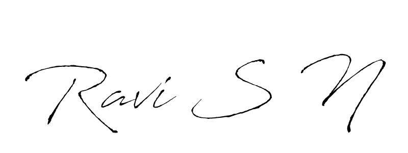 Ravi S N stylish signature style. Best Handwritten Sign (Antro_Vectra) for my name. Handwritten Signature Collection Ideas for my name Ravi S N. Ravi S N signature style 6 images and pictures png