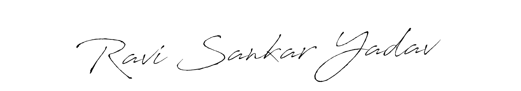 Design your own signature with our free online signature maker. With this signature software, you can create a handwritten (Antro_Vectra) signature for name Ravi Sankar Yadav. Ravi Sankar Yadav signature style 6 images and pictures png