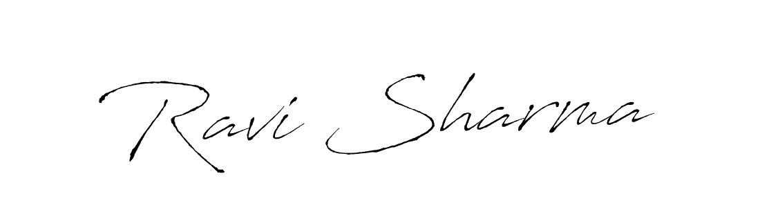 Design your own signature with our free online signature maker. With this signature software, you can create a handwritten (Antro_Vectra) signature for name Ravi Sharma. Ravi Sharma signature style 6 images and pictures png