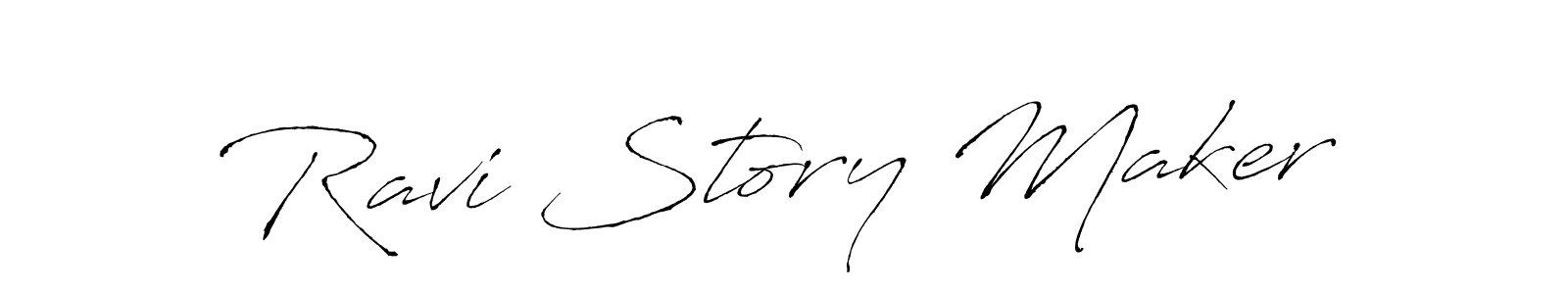 Make a beautiful signature design for name Ravi Story Maker. With this signature (Antro_Vectra) style, you can create a handwritten signature for free. Ravi Story Maker signature style 6 images and pictures png