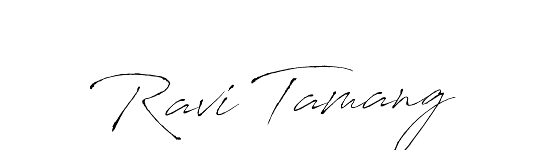 How to make Ravi Tamang name signature. Use Antro_Vectra style for creating short signs online. This is the latest handwritten sign. Ravi Tamang signature style 6 images and pictures png