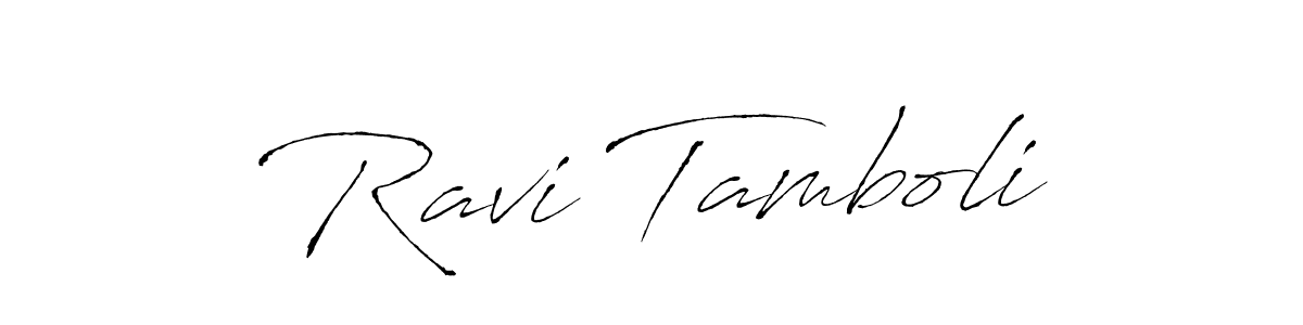 It looks lik you need a new signature style for name Ravi Tamboli. Design unique handwritten (Antro_Vectra) signature with our free signature maker in just a few clicks. Ravi Tamboli signature style 6 images and pictures png