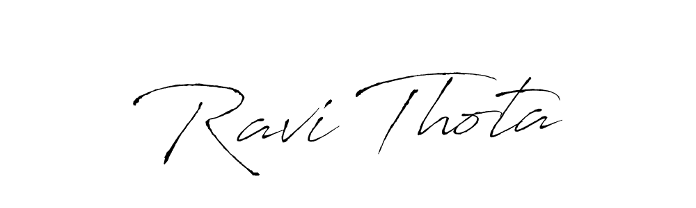 Create a beautiful signature design for name Ravi Thota. With this signature (Antro_Vectra) fonts, you can make a handwritten signature for free. Ravi Thota signature style 6 images and pictures png