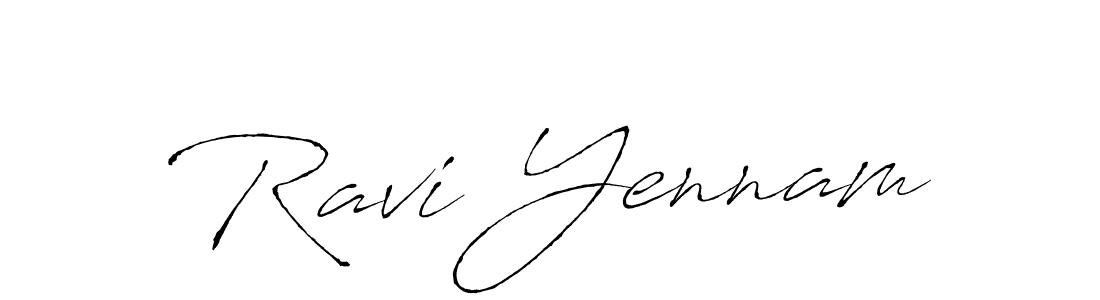Design your own signature with our free online signature maker. With this signature software, you can create a handwritten (Antro_Vectra) signature for name Ravi Yennam. Ravi Yennam signature style 6 images and pictures png