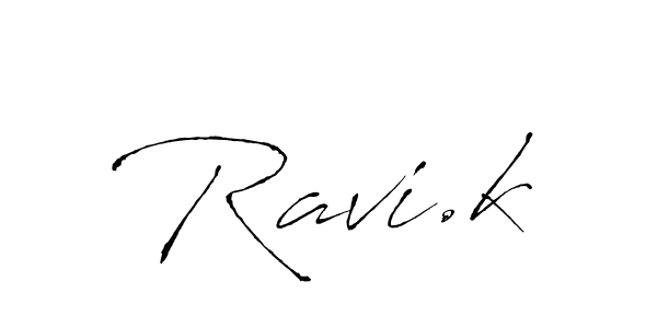 How to make Ravi.k signature? Antro_Vectra is a professional autograph style. Create handwritten signature for Ravi.k name. Ravi.k signature style 6 images and pictures png