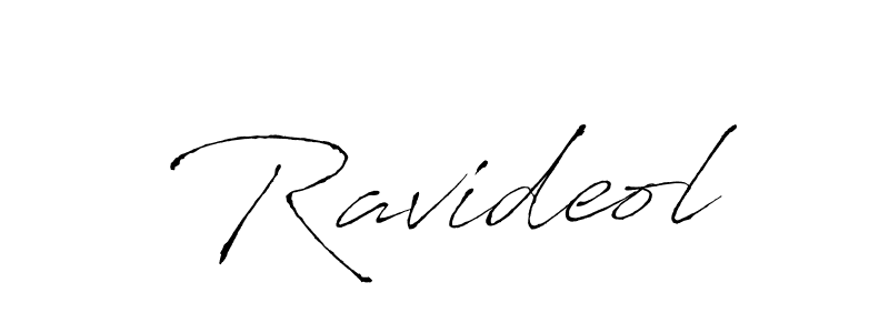 Use a signature maker to create a handwritten signature online. With this signature software, you can design (Antro_Vectra) your own signature for name Ravideol. Ravideol signature style 6 images and pictures png