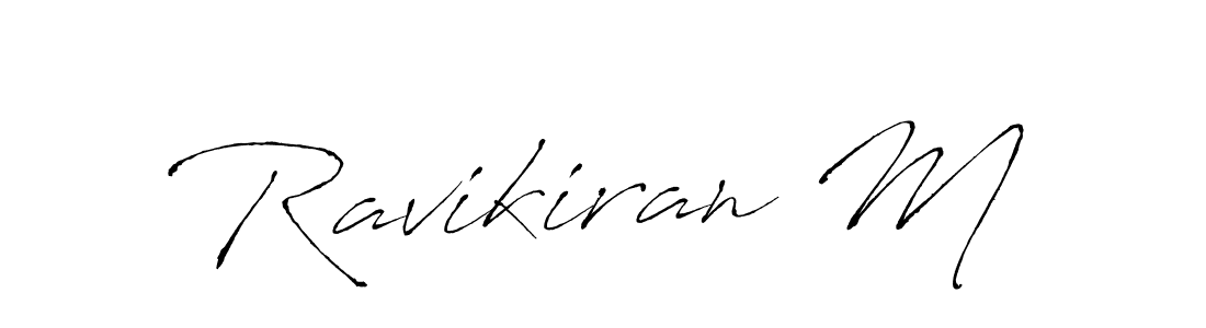 Antro_Vectra is a professional signature style that is perfect for those who want to add a touch of class to their signature. It is also a great choice for those who want to make their signature more unique. Get Ravikiran M name to fancy signature for free. Ravikiran M signature style 6 images and pictures png