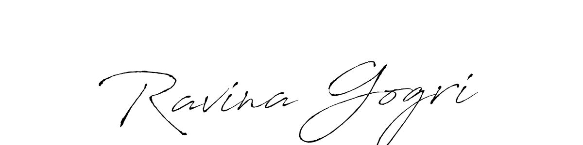 Ravina Gogri stylish signature style. Best Handwritten Sign (Antro_Vectra) for my name. Handwritten Signature Collection Ideas for my name Ravina Gogri. Ravina Gogri signature style 6 images and pictures png