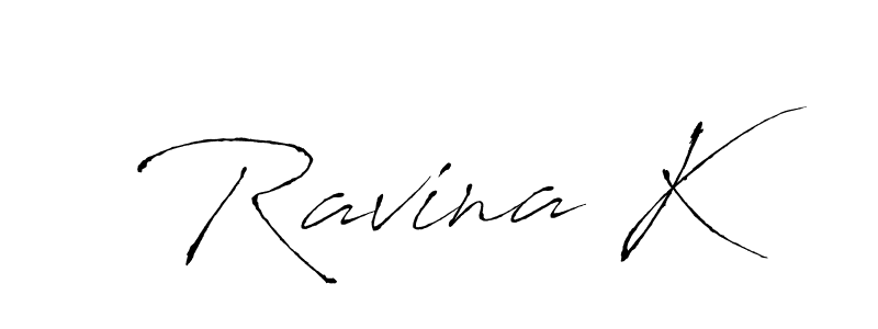 if you are searching for the best signature style for your name Ravina K. so please give up your signature search. here we have designed multiple signature styles  using Antro_Vectra. Ravina K signature style 6 images and pictures png