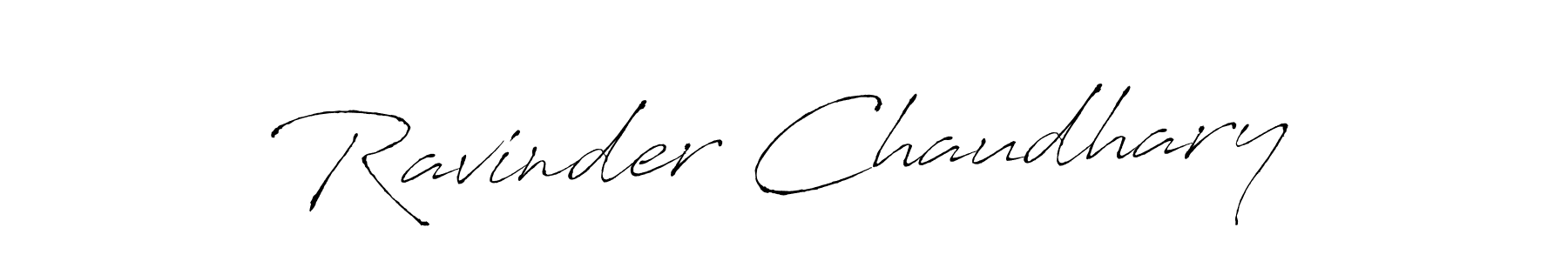 Create a beautiful signature design for name Ravinder Chaudhary. With this signature (Antro_Vectra) fonts, you can make a handwritten signature for free. Ravinder Chaudhary signature style 6 images and pictures png