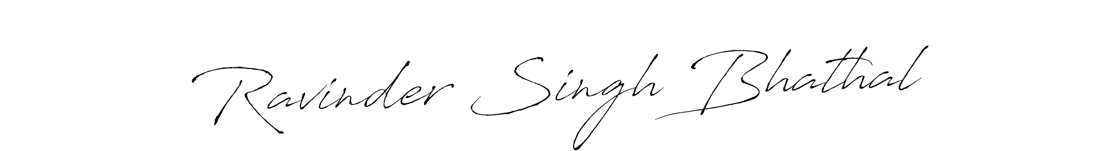 How to make Ravinder Singh Bhathal name signature. Use Antro_Vectra style for creating short signs online. This is the latest handwritten sign. Ravinder Singh Bhathal signature style 6 images and pictures png