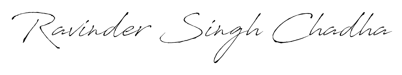 Antro_Vectra is a professional signature style that is perfect for those who want to add a touch of class to their signature. Get Ravinder Singh Chadha name fancy signature for free. Ravinder Singh Chadha signature style 6 images and pictures png
