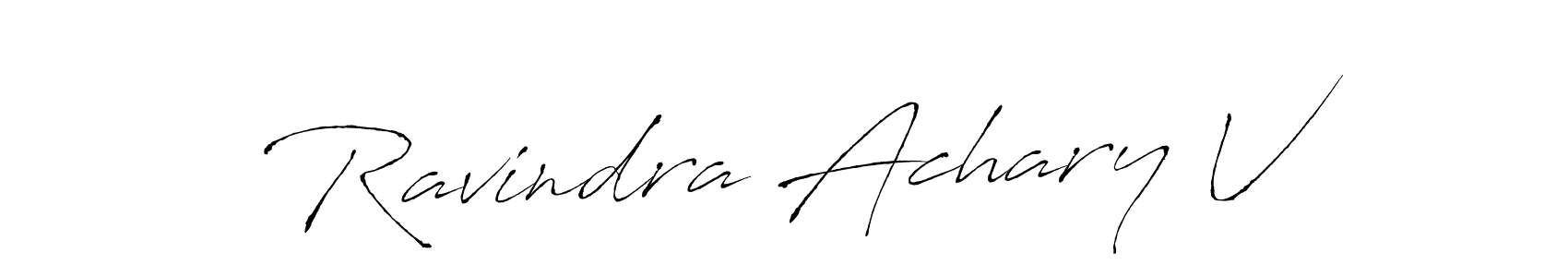 Make a beautiful signature design for name Ravindra Achary V. Use this online signature maker to create a handwritten signature for free. Ravindra Achary V signature style 6 images and pictures png
