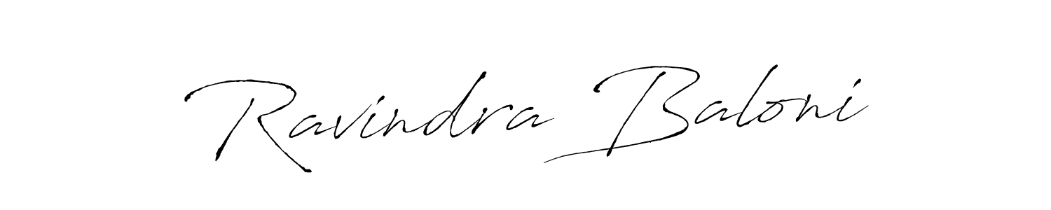 Use a signature maker to create a handwritten signature online. With this signature software, you can design (Antro_Vectra) your own signature for name Ravindra Baloni. Ravindra Baloni signature style 6 images and pictures png