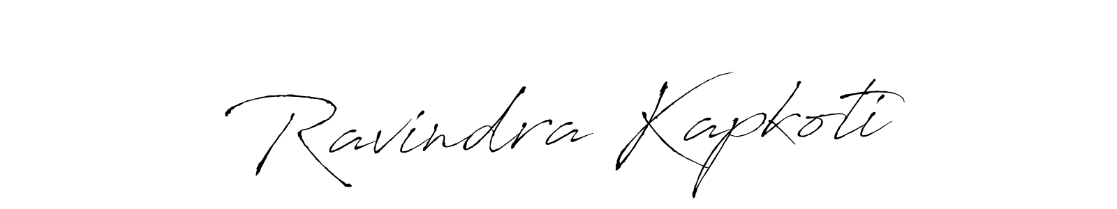How to Draw Ravindra Kapkoti signature style? Antro_Vectra is a latest design signature styles for name Ravindra Kapkoti. Ravindra Kapkoti signature style 6 images and pictures png
