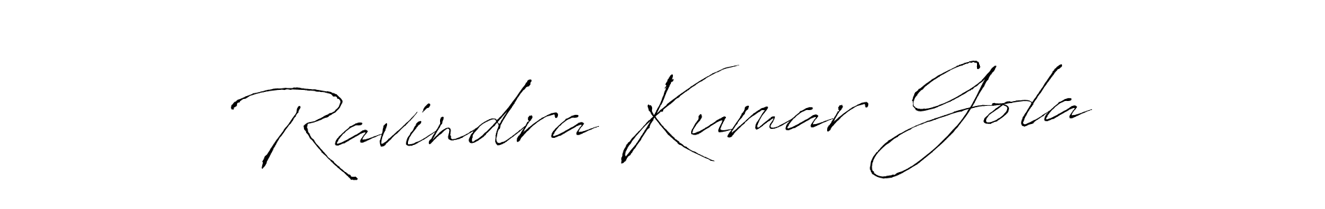 How to make Ravindra Kumar Gola signature? Antro_Vectra is a professional autograph style. Create handwritten signature for Ravindra Kumar Gola name. Ravindra Kumar Gola signature style 6 images and pictures png