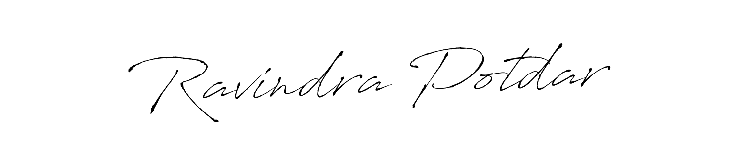 How to make Ravindra Potdar name signature. Use Antro_Vectra style for creating short signs online. This is the latest handwritten sign. Ravindra Potdar signature style 6 images and pictures png