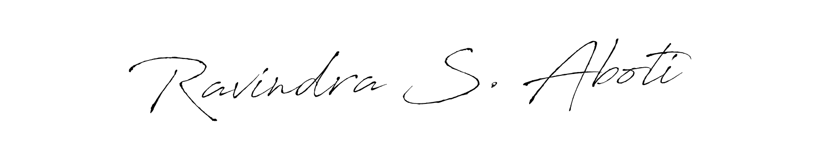 How to make Ravindra S. Aboti name signature. Use Antro_Vectra style for creating short signs online. This is the latest handwritten sign. Ravindra S. Aboti signature style 6 images and pictures png