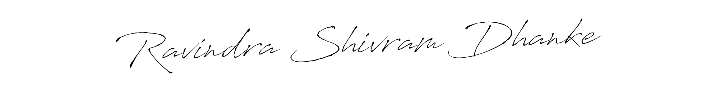 How to make Ravindra Shivram Dhanke name signature. Use Antro_Vectra style for creating short signs online. This is the latest handwritten sign. Ravindra Shivram Dhanke signature style 6 images and pictures png