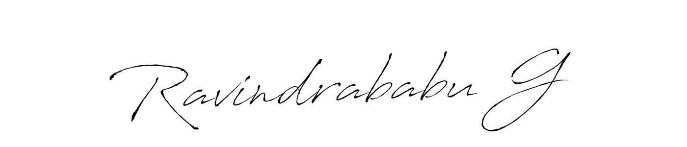 Antro_Vectra is a professional signature style that is perfect for those who want to add a touch of class to their signature. It is also a great choice for those who want to make their signature more unique. Get Ravindrababu G name to fancy signature for free. Ravindrababu G signature style 6 images and pictures png