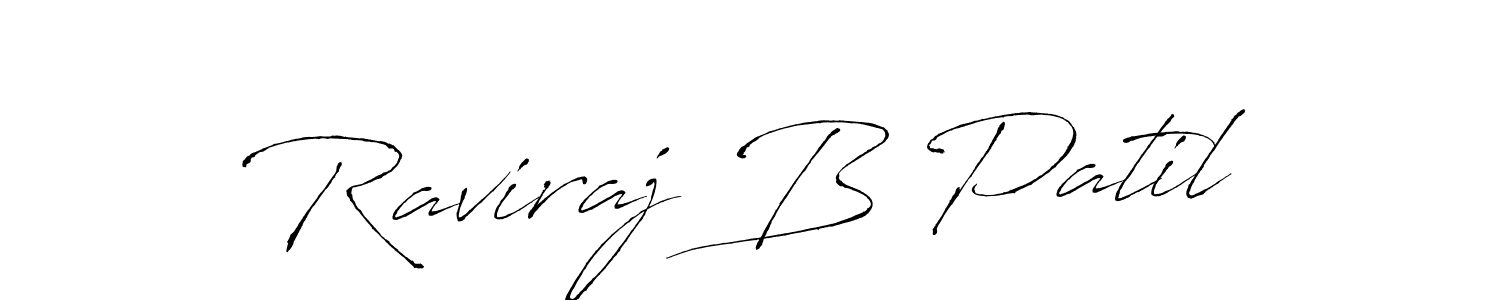 Make a beautiful signature design for name Raviraj B Patil. With this signature (Antro_Vectra) style, you can create a handwritten signature for free. Raviraj B Patil signature style 6 images and pictures png