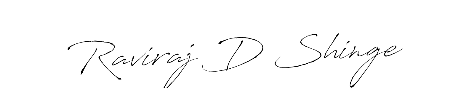 Design your own signature with our free online signature maker. With this signature software, you can create a handwritten (Antro_Vectra) signature for name Raviraj D Shinge. Raviraj D Shinge signature style 6 images and pictures png