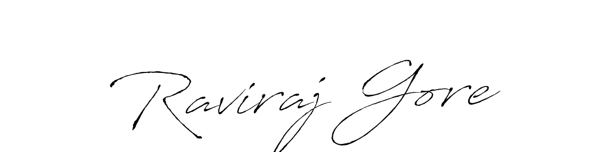 How to make Raviraj Gore name signature. Use Antro_Vectra style for creating short signs online. This is the latest handwritten sign. Raviraj Gore signature style 6 images and pictures png