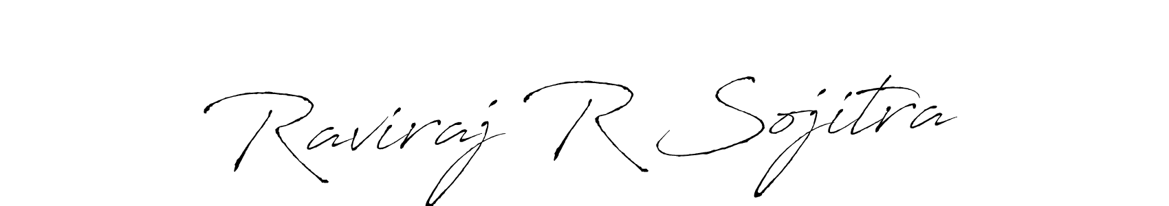 Design your own signature with our free online signature maker. With this signature software, you can create a handwritten (Antro_Vectra) signature for name Raviraj R Sojitra. Raviraj R Sojitra signature style 6 images and pictures png